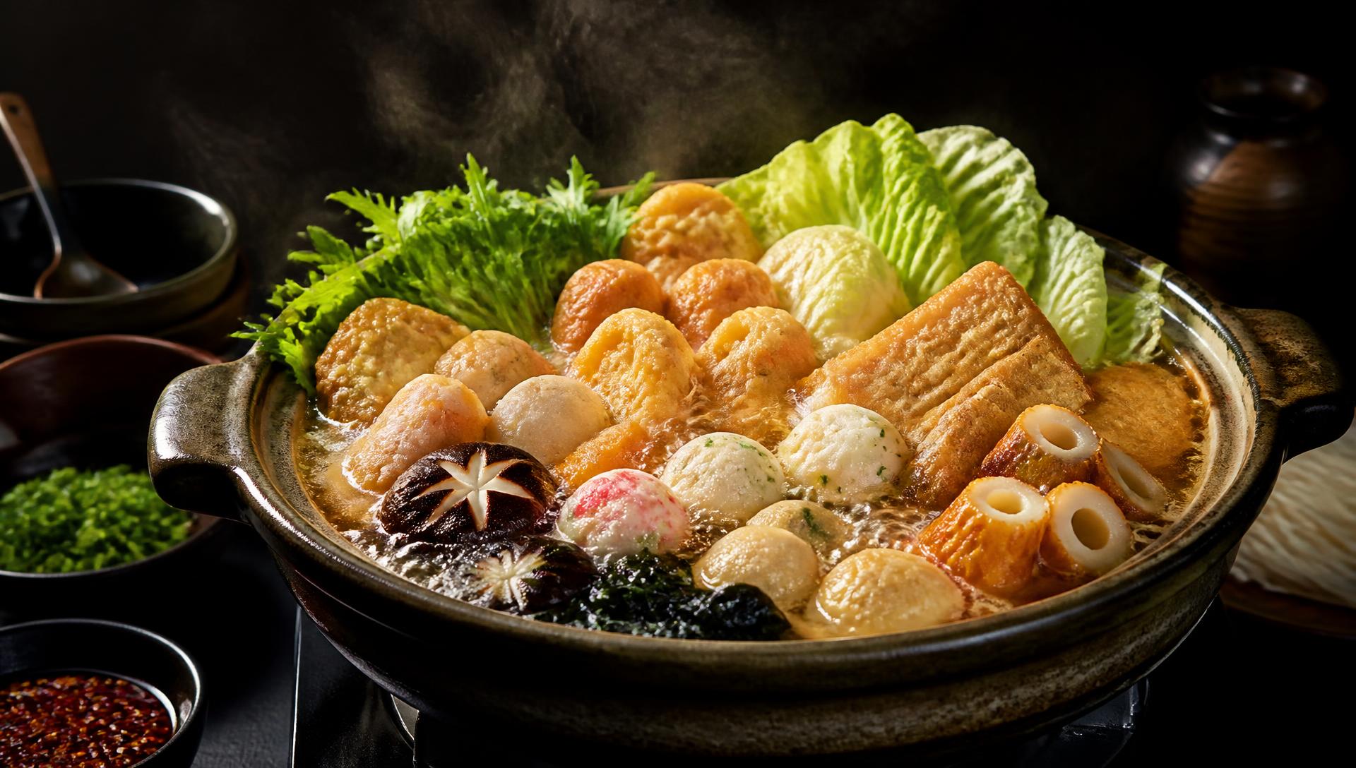 Steamboat hot pot filled with SIFU surimi products